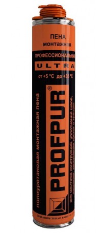 Пена монтажная профессиональная PROFPUR ultra, 750 мл (выход до 45 л)  01-02-16
