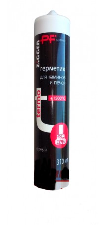 Герметик для каминов ZIGGER PF черный 310мл 02-07-12