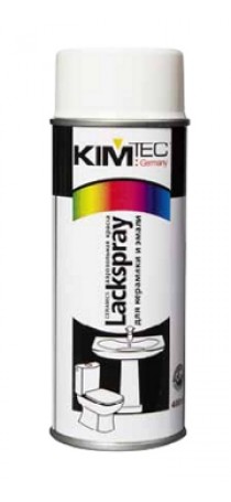 Краска-спрей KIM TEC для керамики и эмали 400 мл белая 11-01-15 