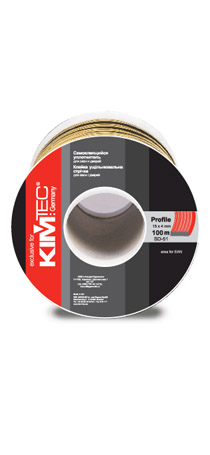 Cамоклеящийся уплотнитель KIM TEC SD-51/4, 15мм x 4мм, 100 м, черный 04-14-74