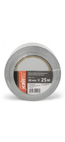Лента KIM TEC армированная клейкая 48 мм x 25 м серая 08-06-33