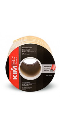 Уплотнитель KIM TEC D-профиль 100 м (9 мм х 8 мм) белый (50 х 2) п/м 04-14-03