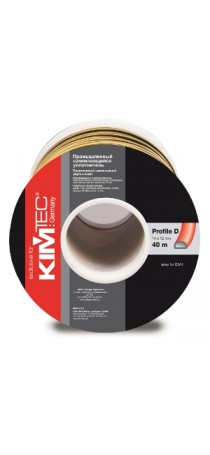 Уплотнитель KIM TEC промышленный D-профиль 40 м (12 мм х 14 мм) белый п/м 04-14-52